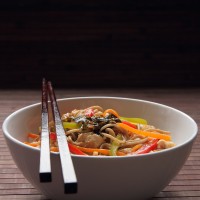 Buckwheat noodles in Japanese style